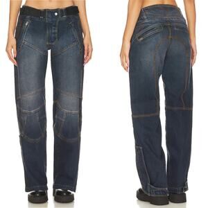 NWT EB Denim Moto Jeans in Bella Notte Size XS‎